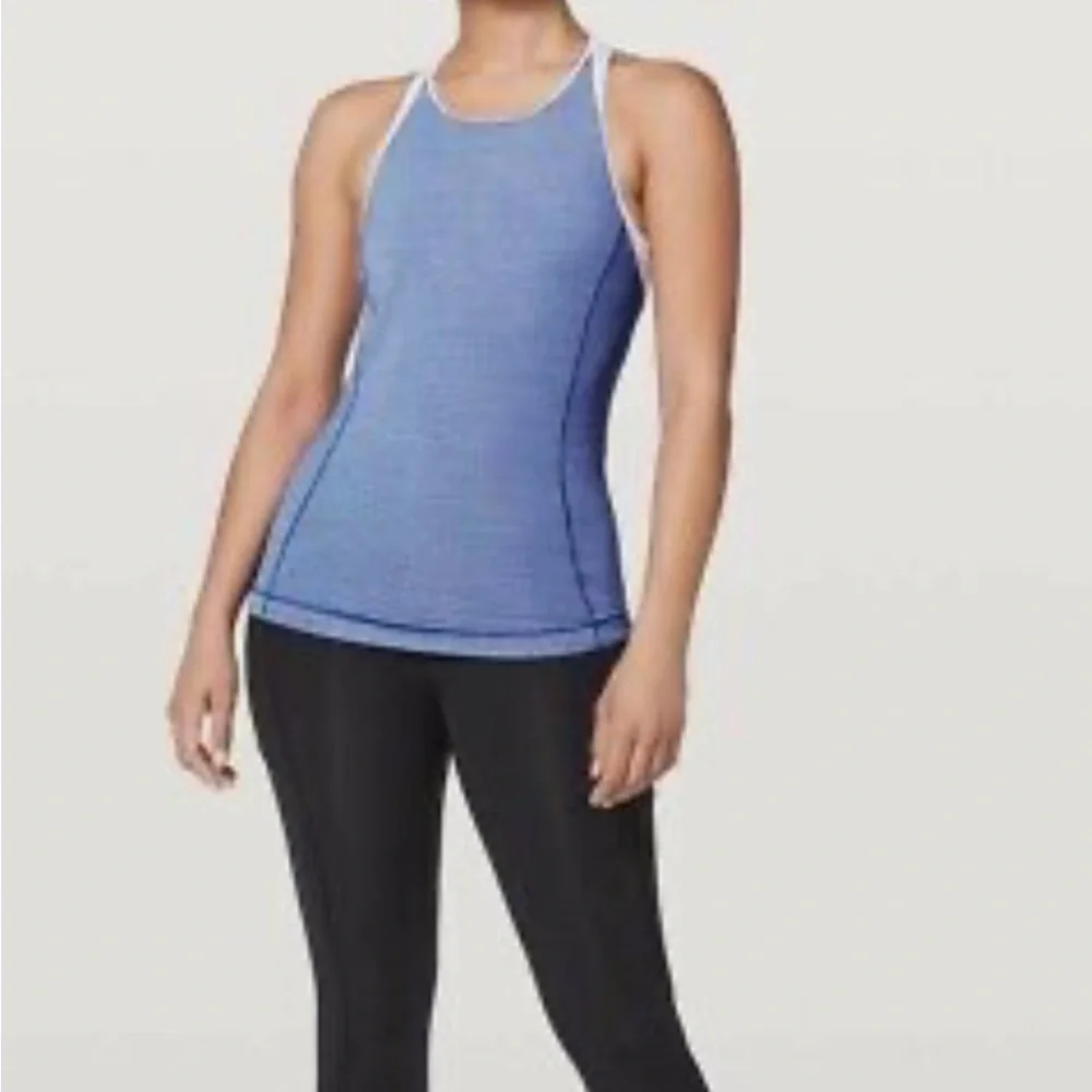 Blue Racerback Tank Top - Picture 1 of 6